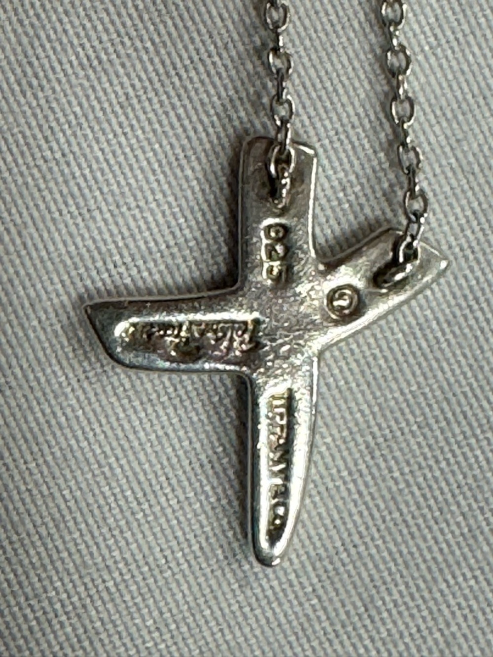 Tiffany and Co Sterling Silver Cross Pendant Necklace - Picture 12 of 12